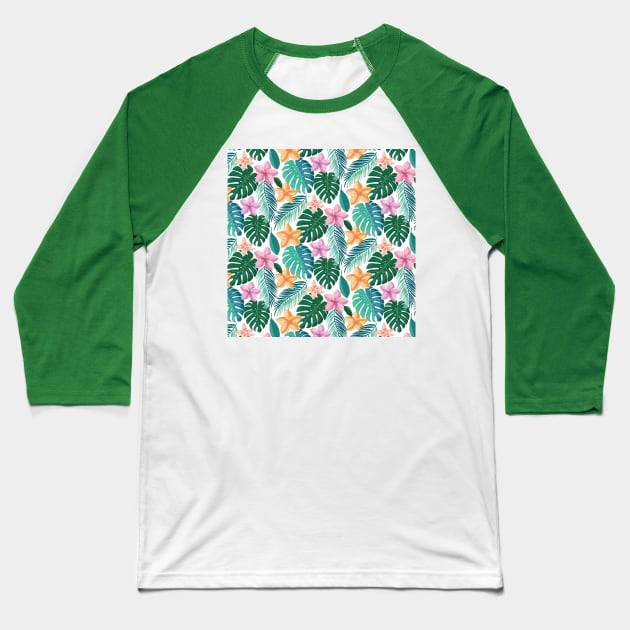 Tropical plants Baseball T-Shirt by CalliLetters